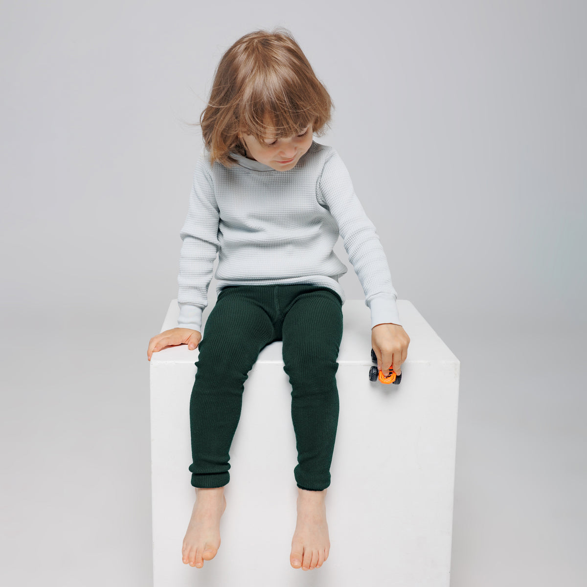 Collants sans pieds à bretelles - Vert Conifère