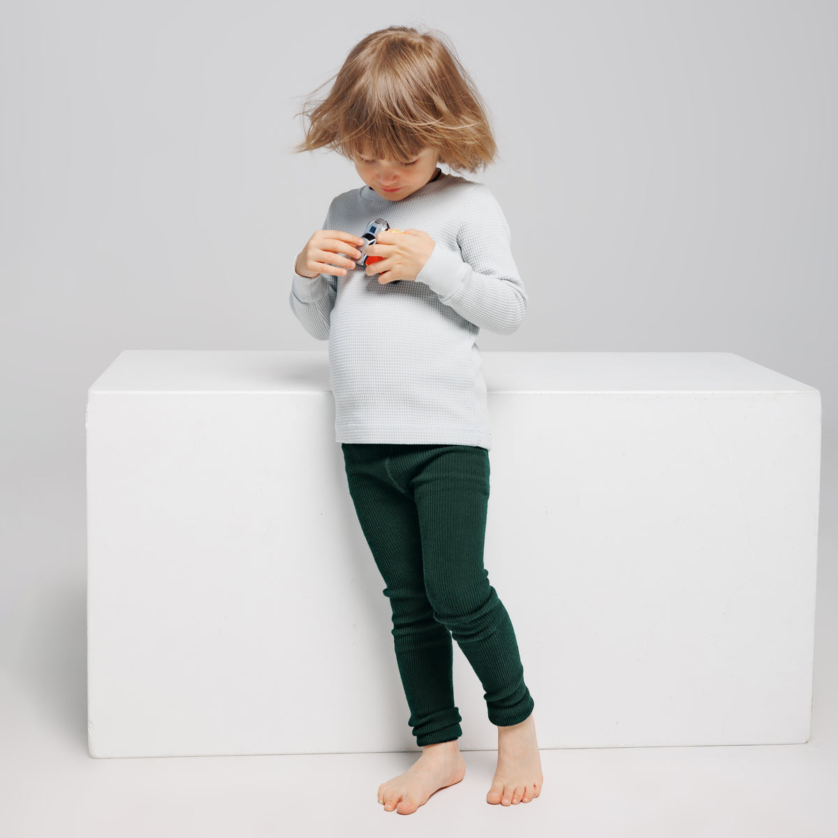 Collants sans pieds à bretelles - Vert Conifère