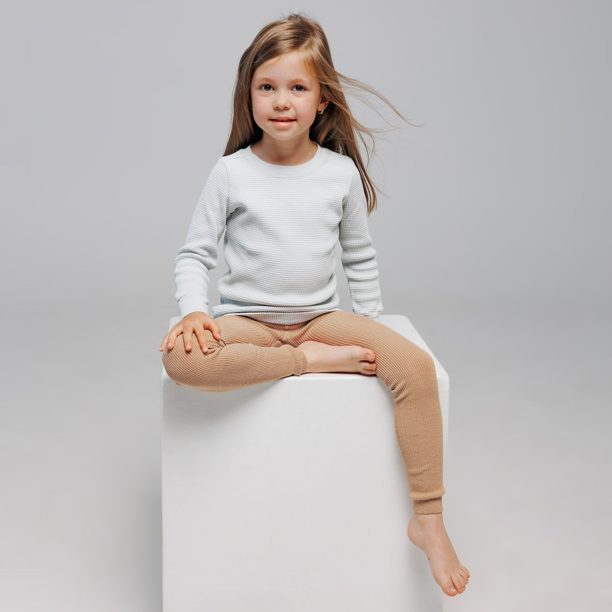 Collants sans pieds à bretelles - Beige Marron