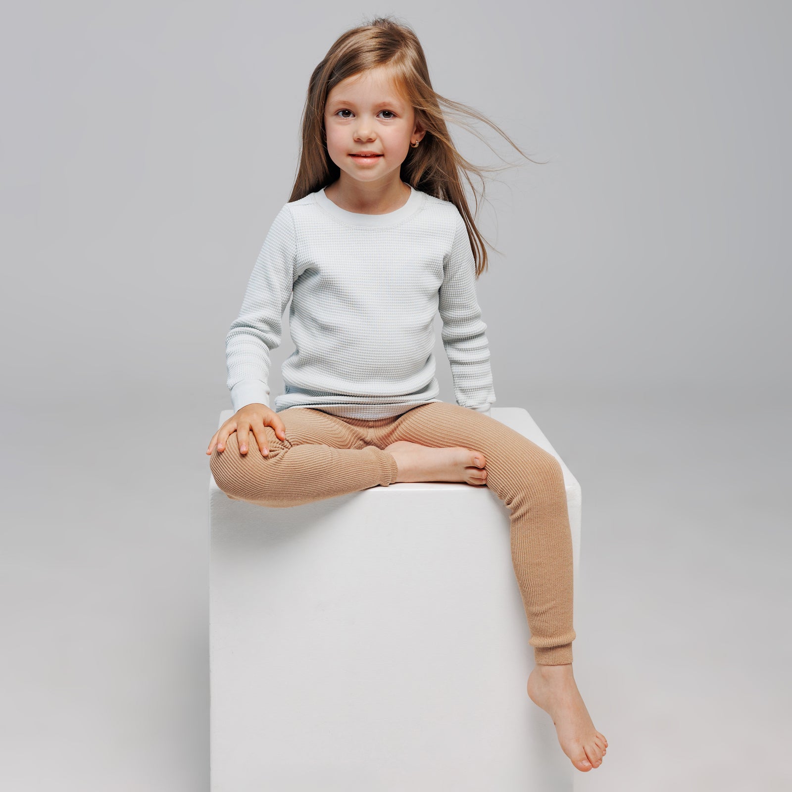 Collants sans pieds à bretelles - Beige Marron