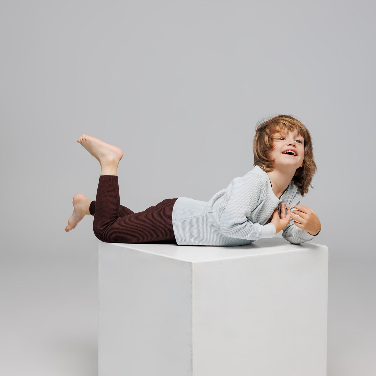 Collants sans pieds à bretelles - Brun Chocolat