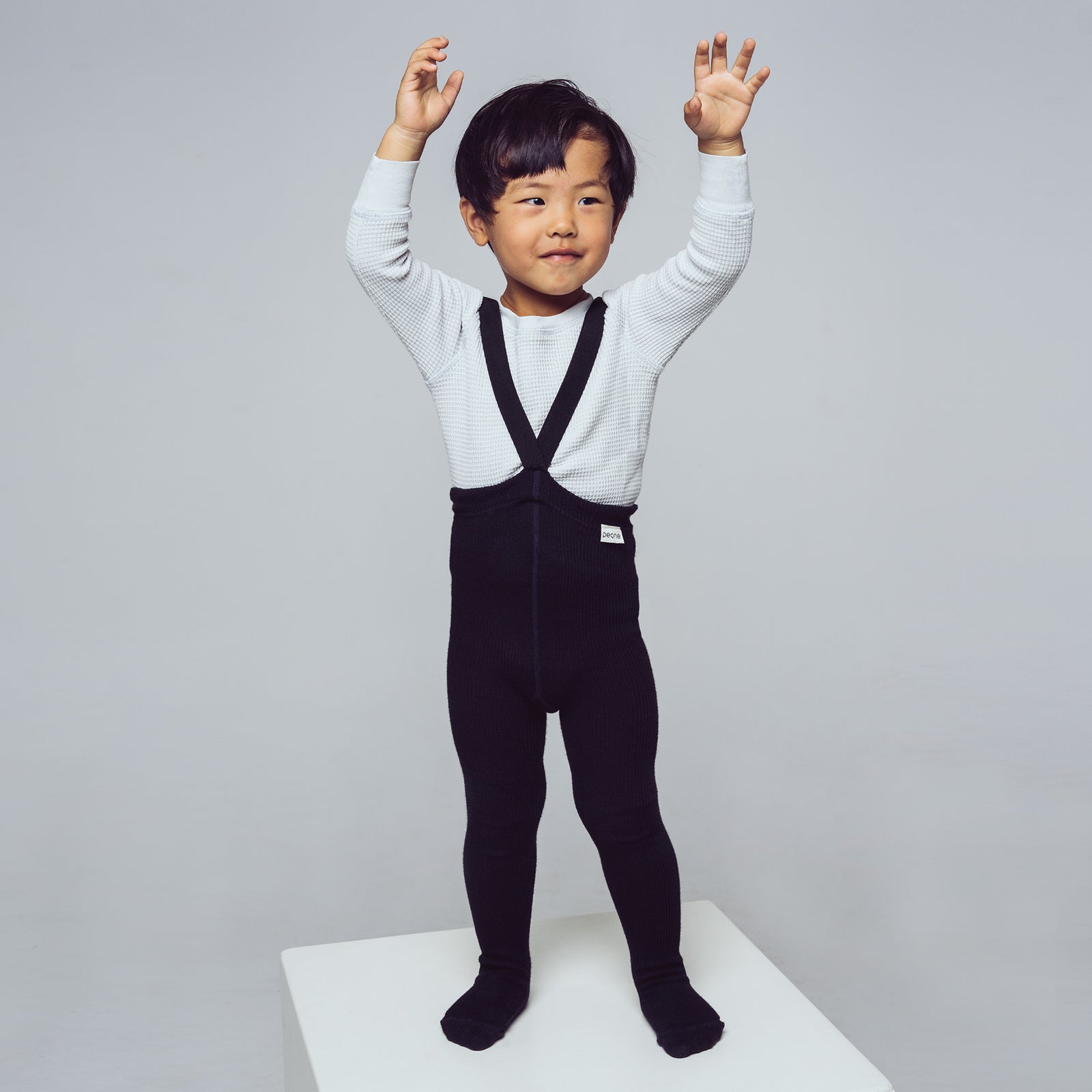 Collants à bretelles - Noir carbone