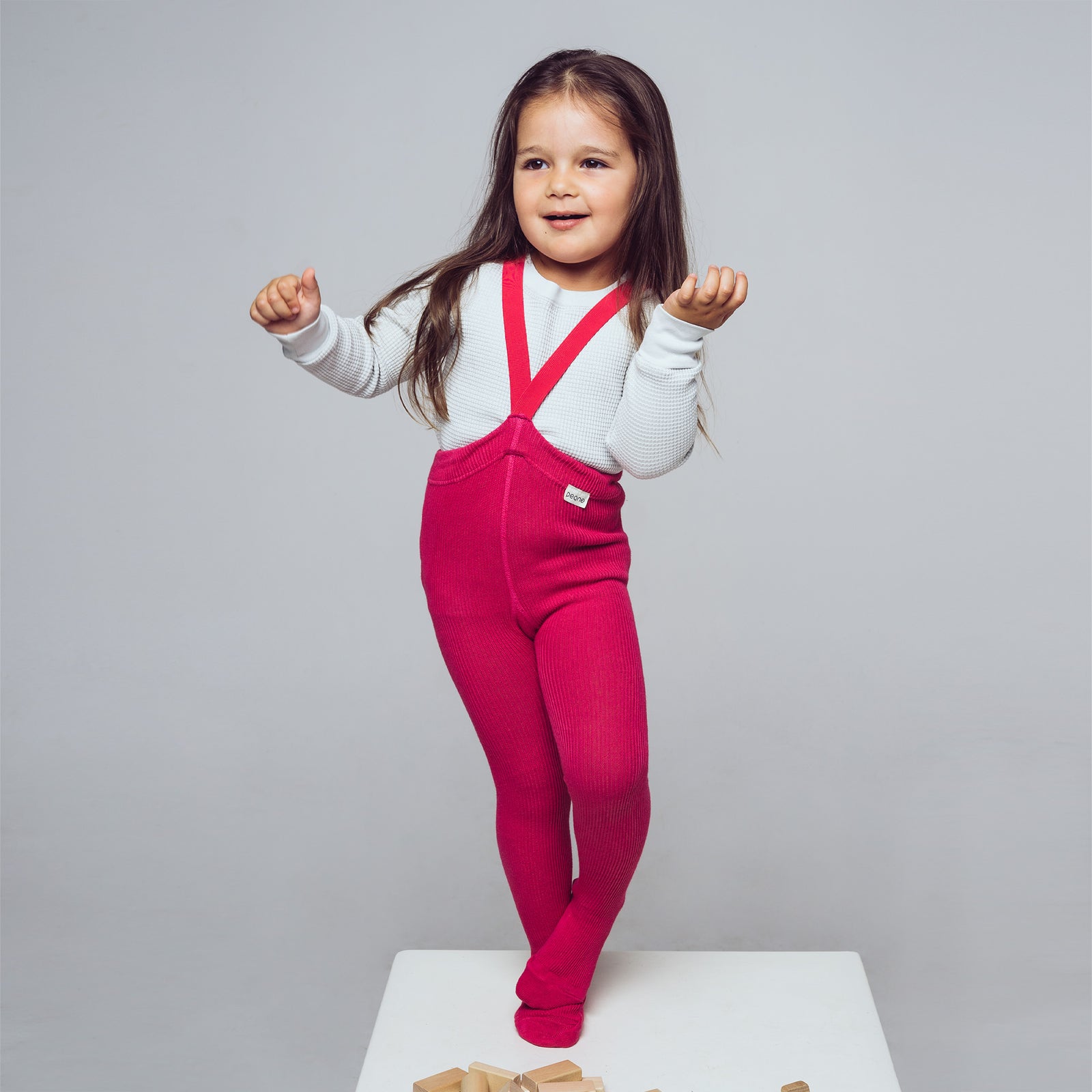 Collants à bretelles - Magenta