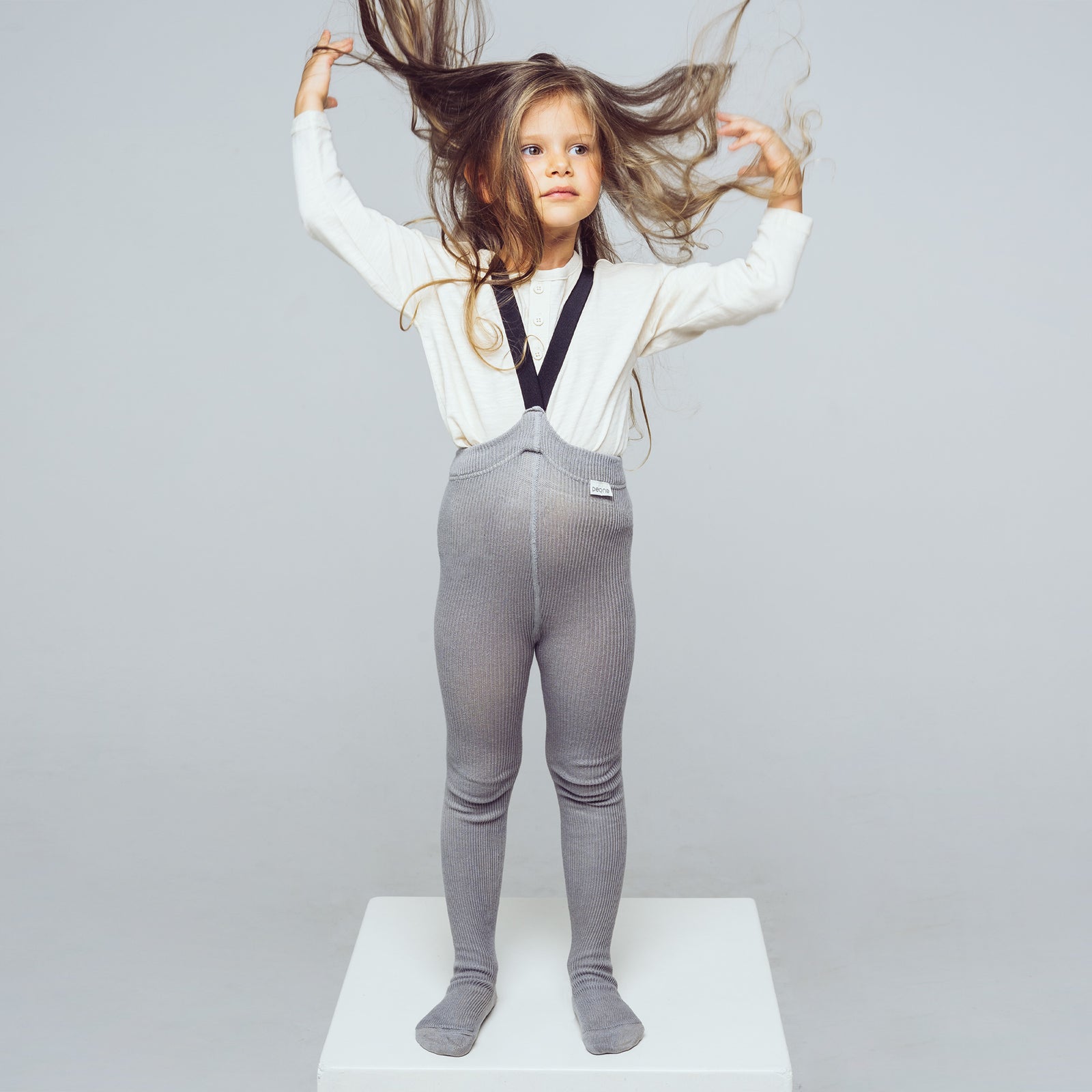 Collants à bretelles - Gris nordique