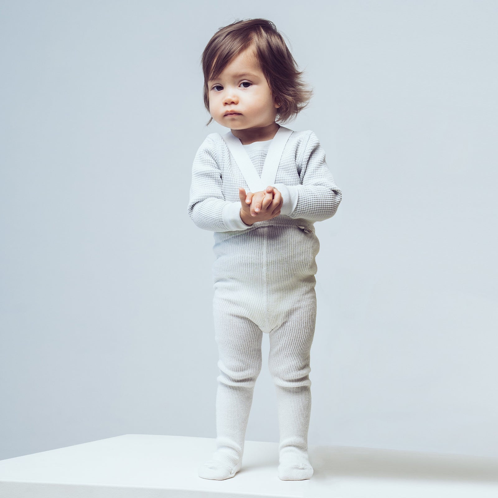 Collants à bretelles - Blanc Crème