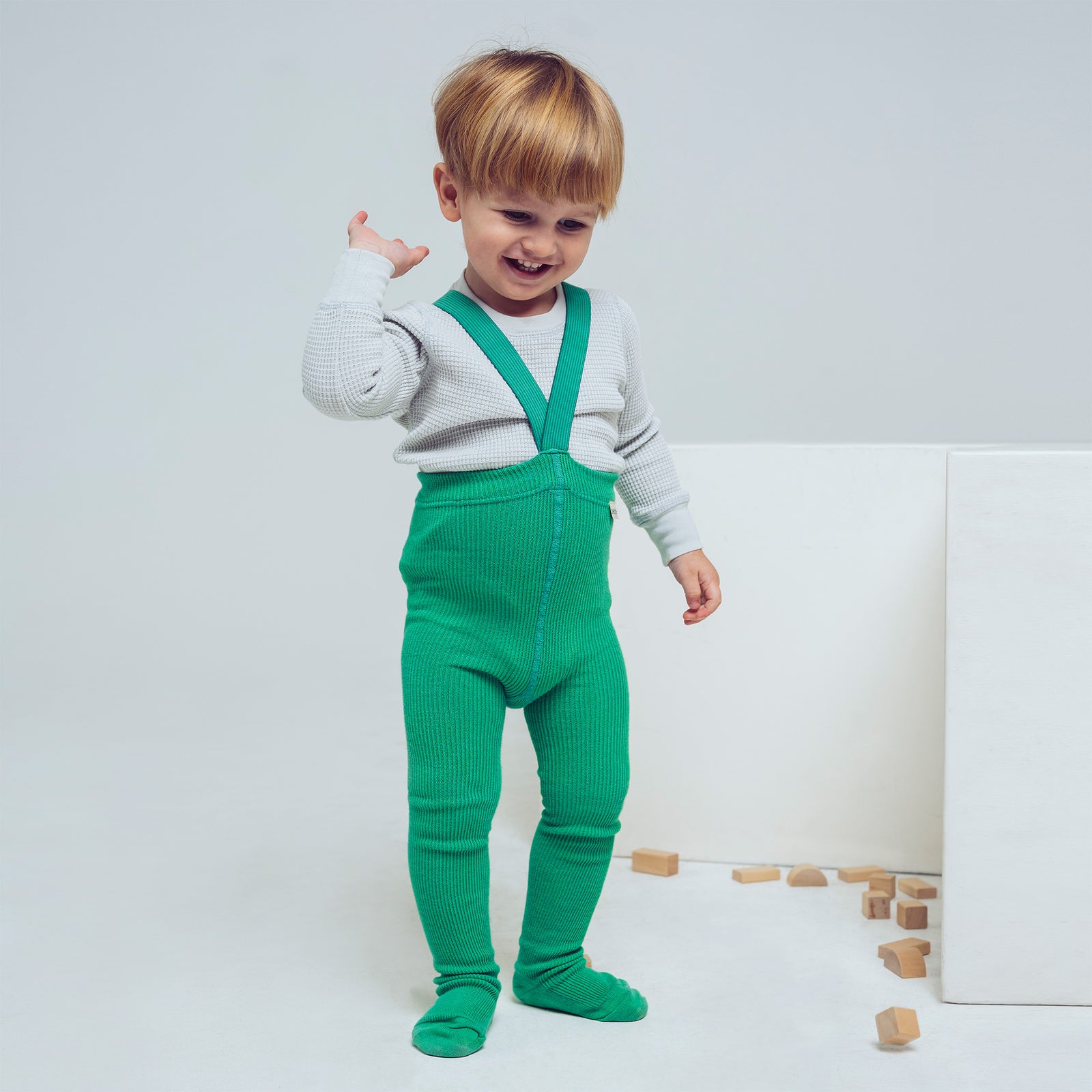 Collants à bretelles - Vert Printanier